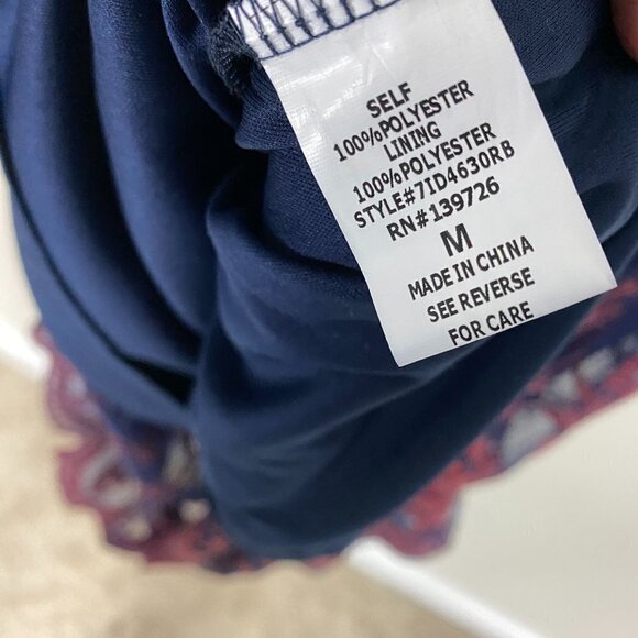 Altar'd State Plum Onawei Maxi Dress Womens Medium Lace Layered Sleeveless - Picture 8 of 9